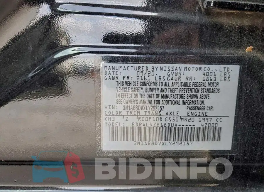 3N1AB8DVXLY292157 Photo# 12