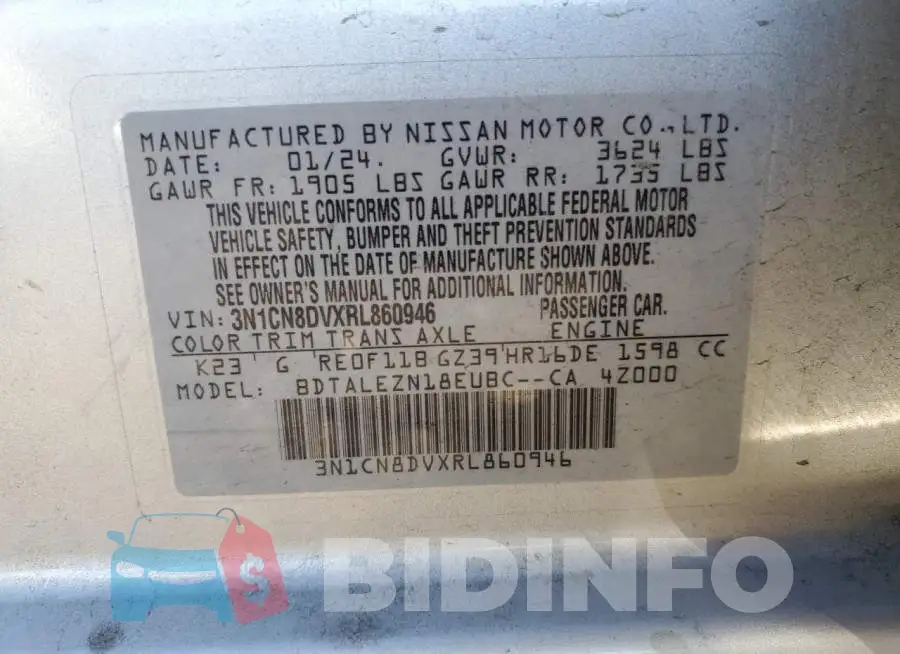 3N1CN8DVXRL860946 Photo# 12