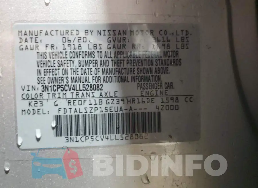 3N1CP5CV4LL528082 Photo# 12