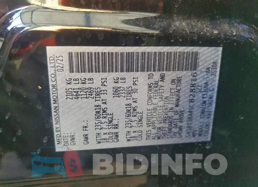 5N1BT3BA4SC828816 Photo# 13