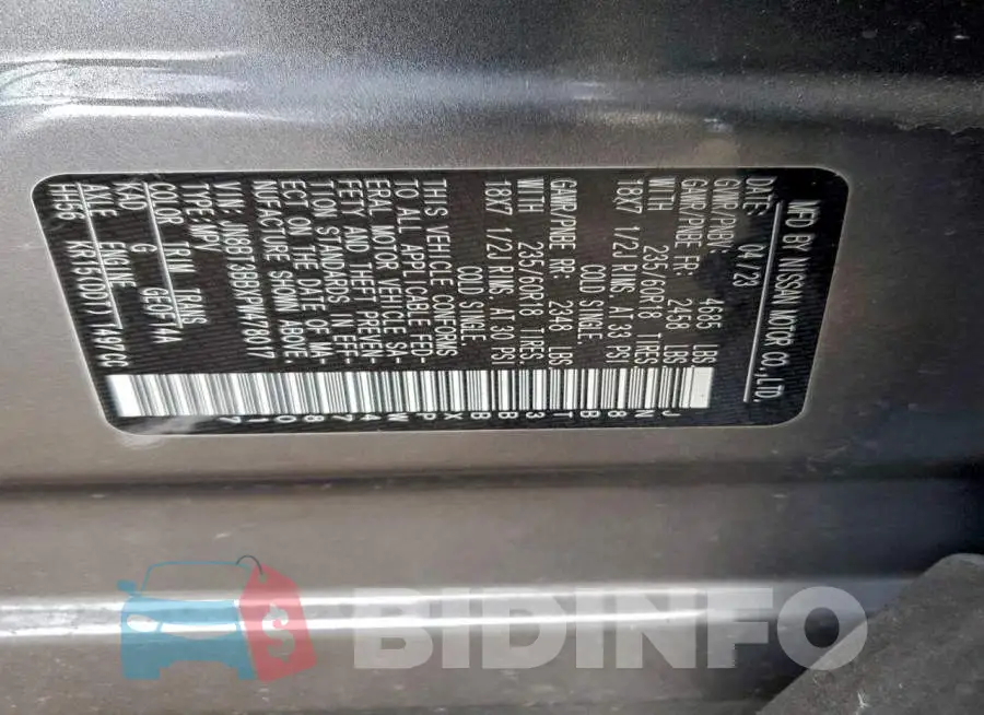 JN8BT3BBXPW478017 Photo# 13
