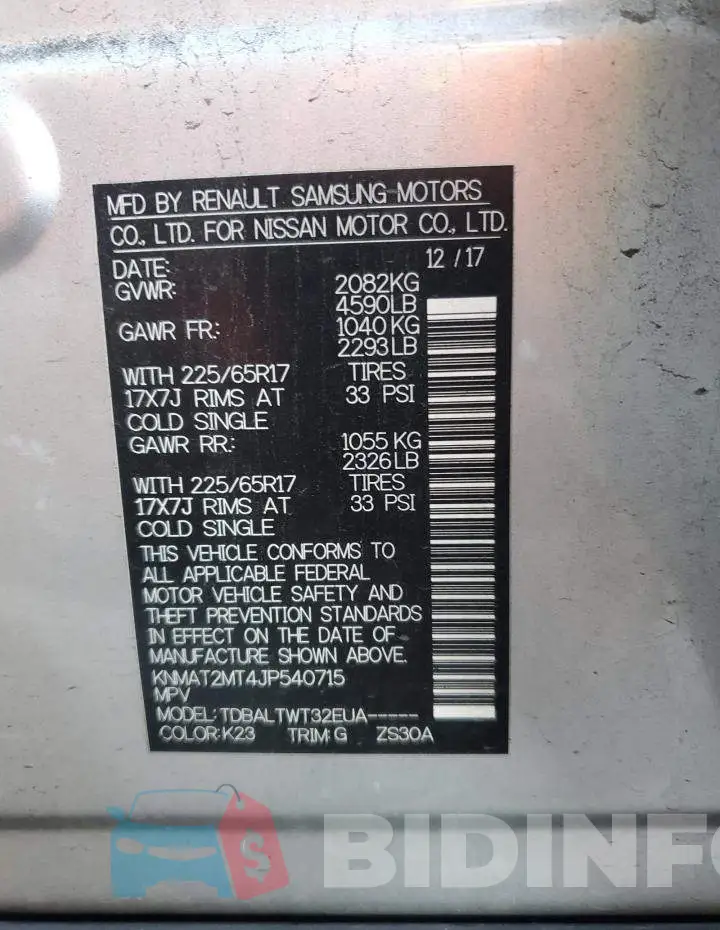 KNMAT2MT4JP540715 Photo# 12
