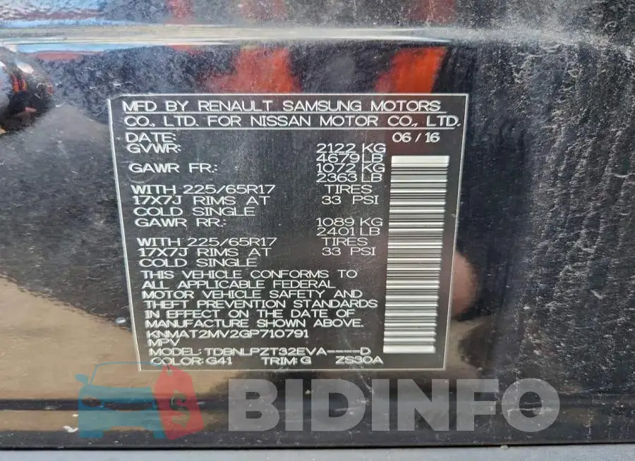KNMAT2MV2GP710791 Photo# 13