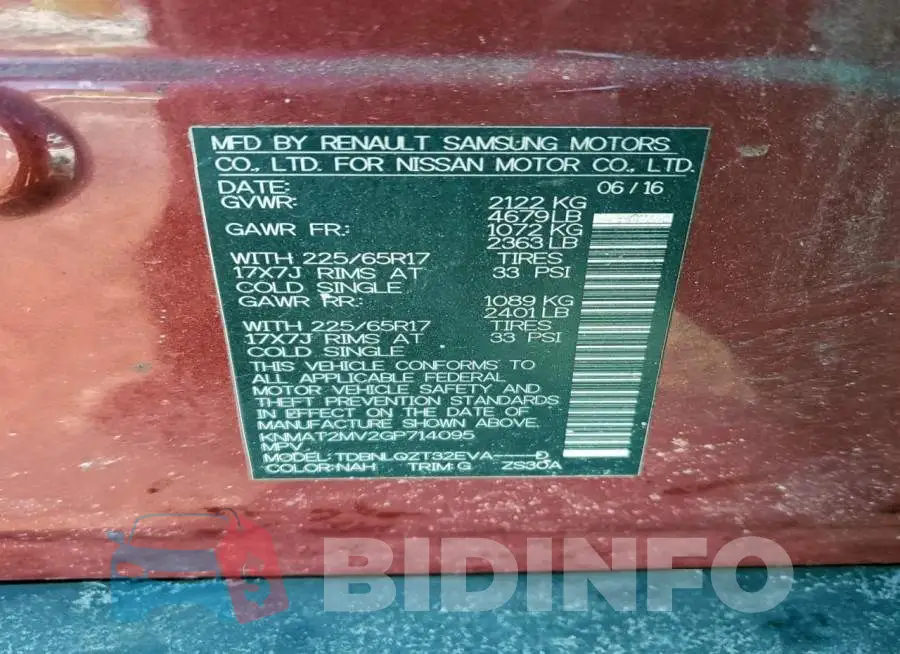 KNMAT2MV2GP714095 Photo# 13