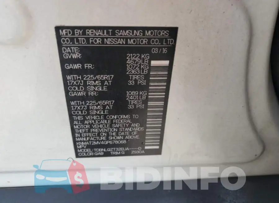 KNMAT2MV4GP678068 Photo# 14
