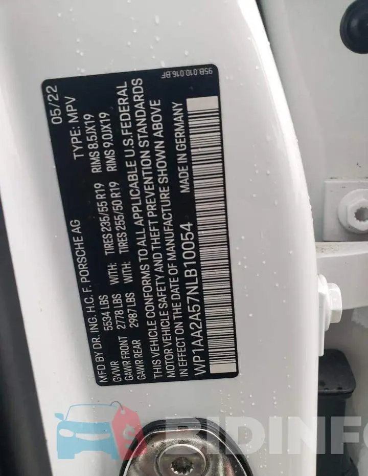 WP1AA2A57NLB10054 Photo# 12
