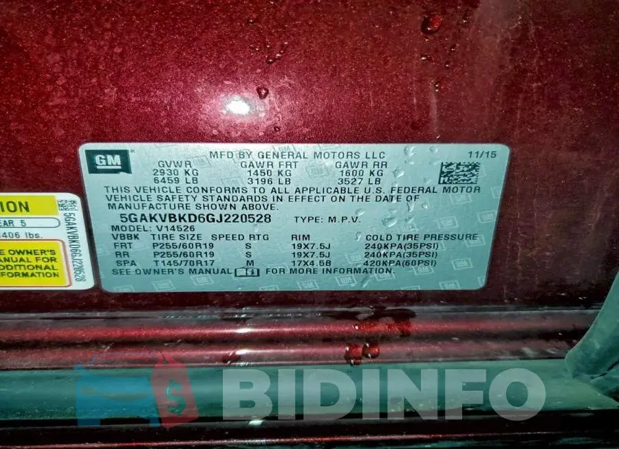 5GAKVBKD6GJ220528 Photo# 13