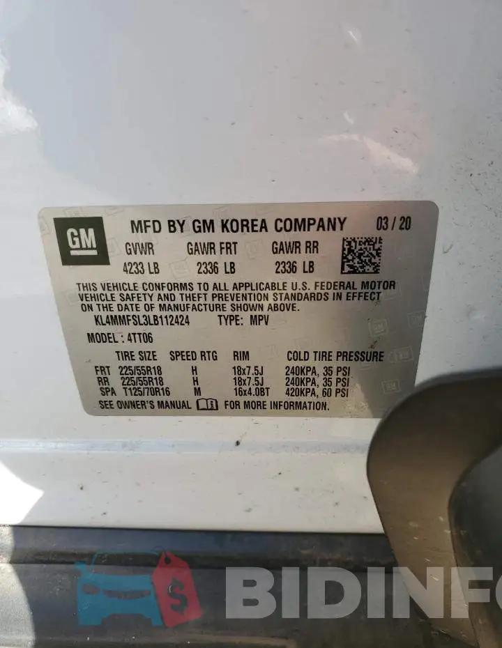 KL4MMFSL3LB112424 Photo# 13