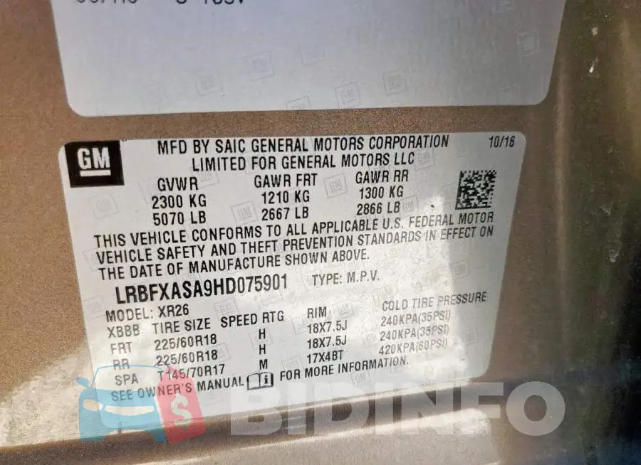 LRBFXASA9HD075901 Photo# 14