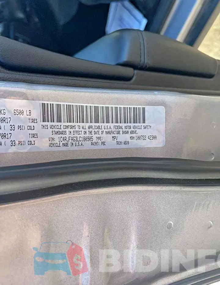 1C4RJFAG3LC180905 Photo# 10