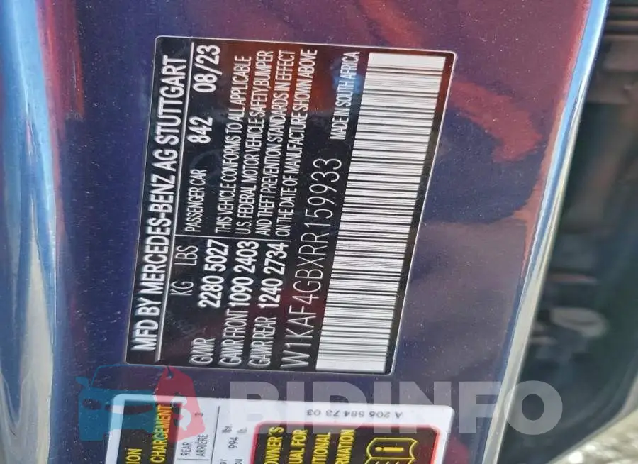 W1KAF4GBXRR159933 Photo# 13