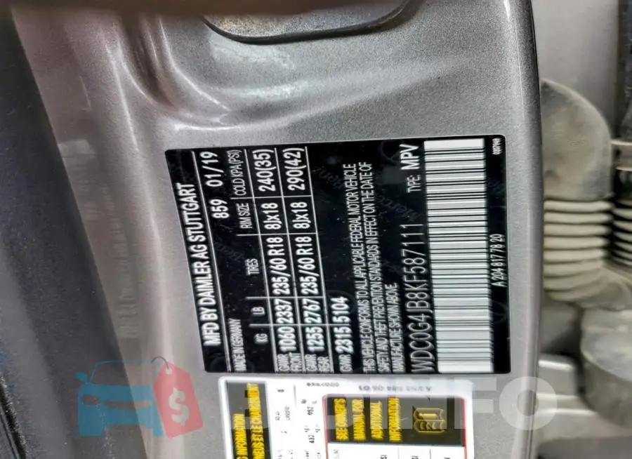 WDC0G4JB8KF587111 Photo# 13