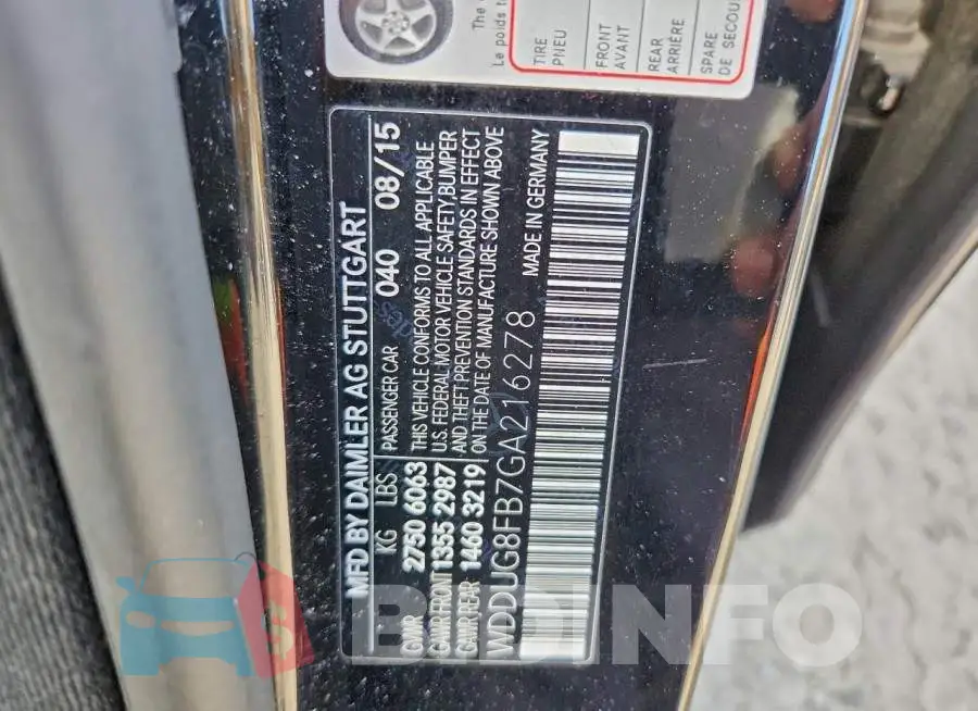 WDDUG8FB7GA216278 Photo# 12