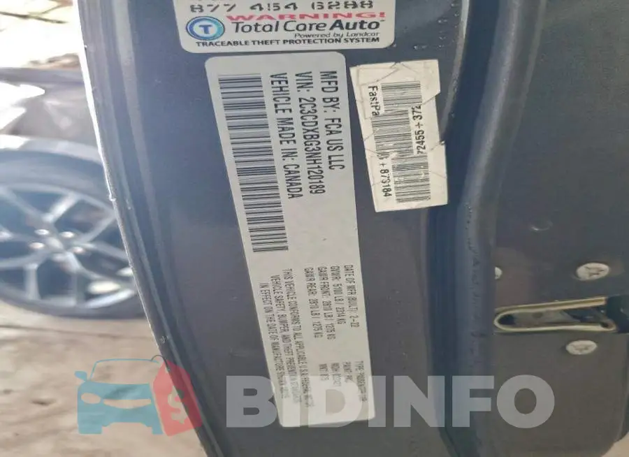 2C3CDXBG3NH120189 Photo# 13