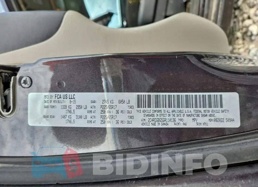 2C4RDGBG5GR110136 Photo# 13