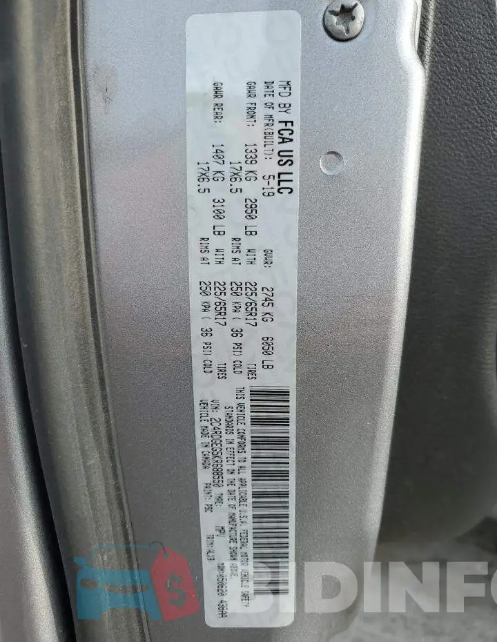 2C4RDGEG5KR688550 Photo# 14