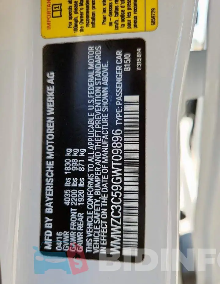 WMWZC3C59GWT09896 Photo# 13