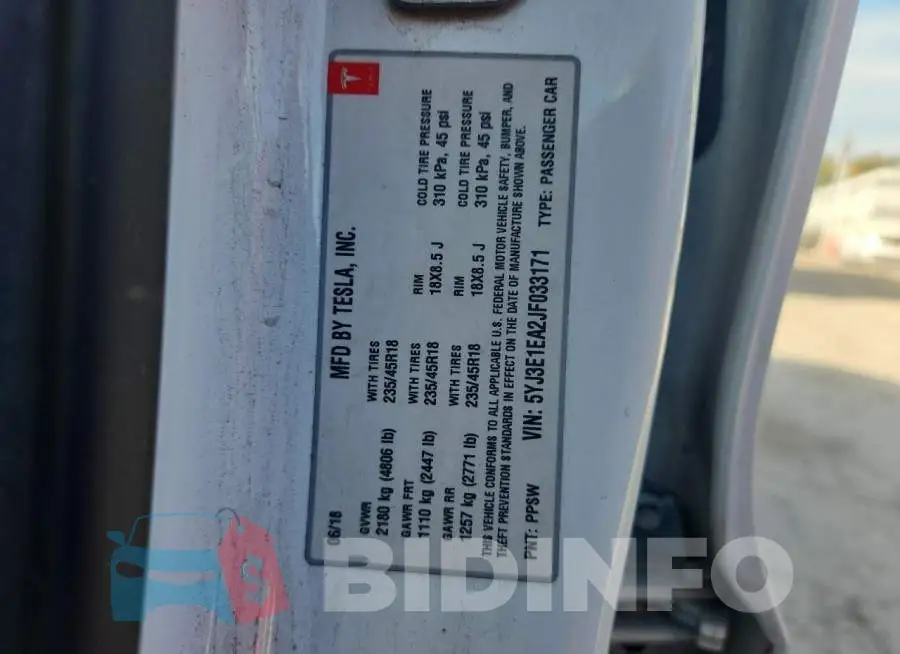 5YJ3E1EA2JF033171 Photo# 12