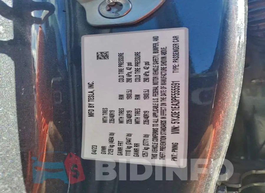 5YJ3E1EA3PF555591 Photo# 13