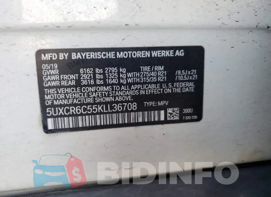 5UXCR6C55KLL36708 Photo# 13