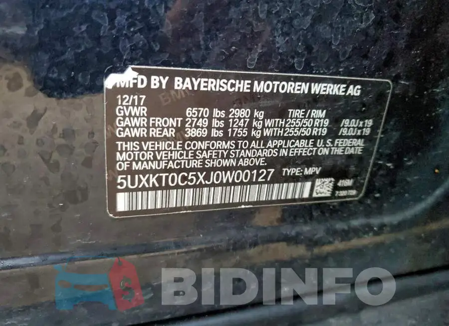 5UXKT0C5XJ0W00127 Photo# 13