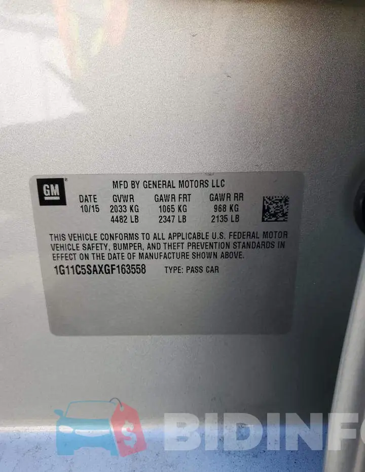 1G11C5SAXGF163558 Photo# 12