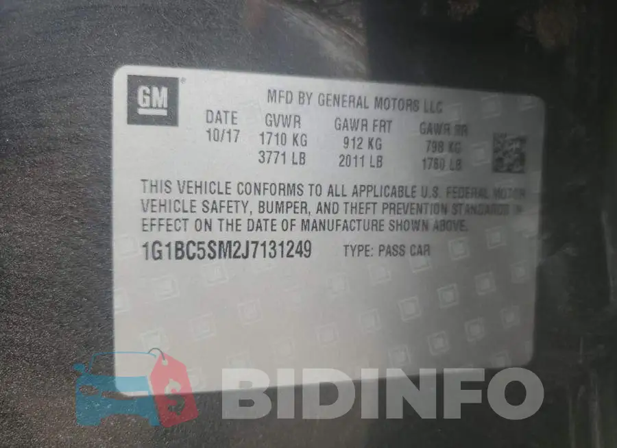 1G1BC5SM2J7131249 Photo# 12