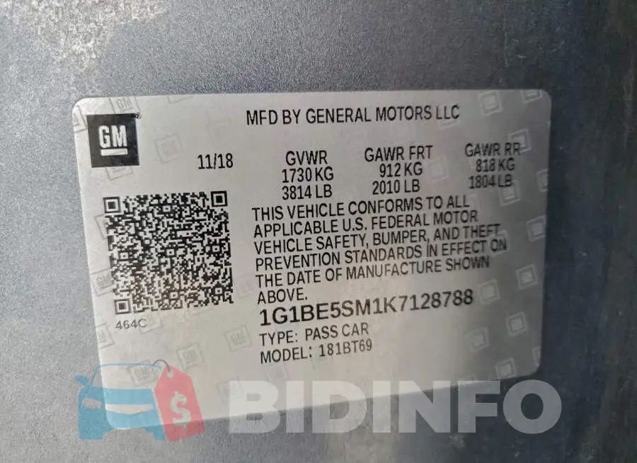1G1BE5SM1K7128788 Photo# 12
