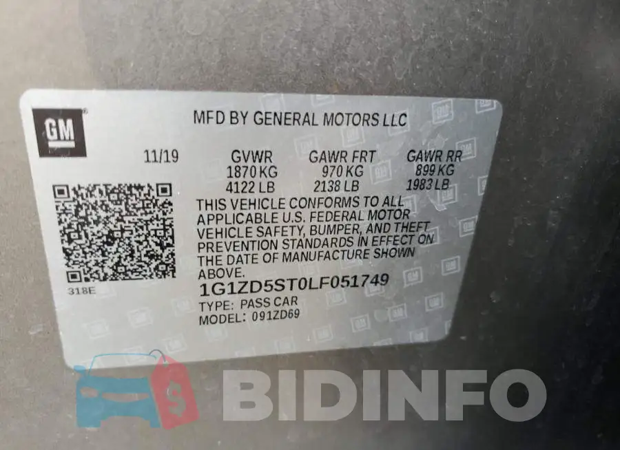 1G1ZD5ST0LF051749 Photo# 12