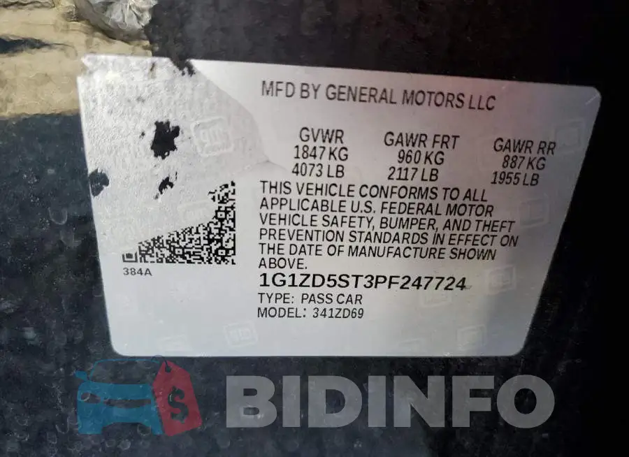 1G1ZD5ST3PF247724 Photo# 12