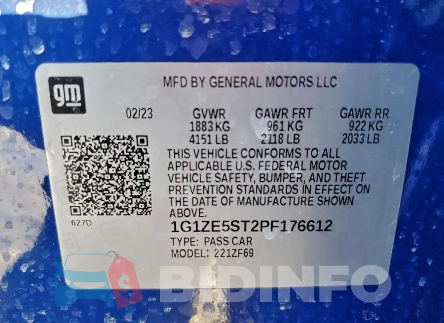1G1ZE5ST2PF176612 Photo# 12