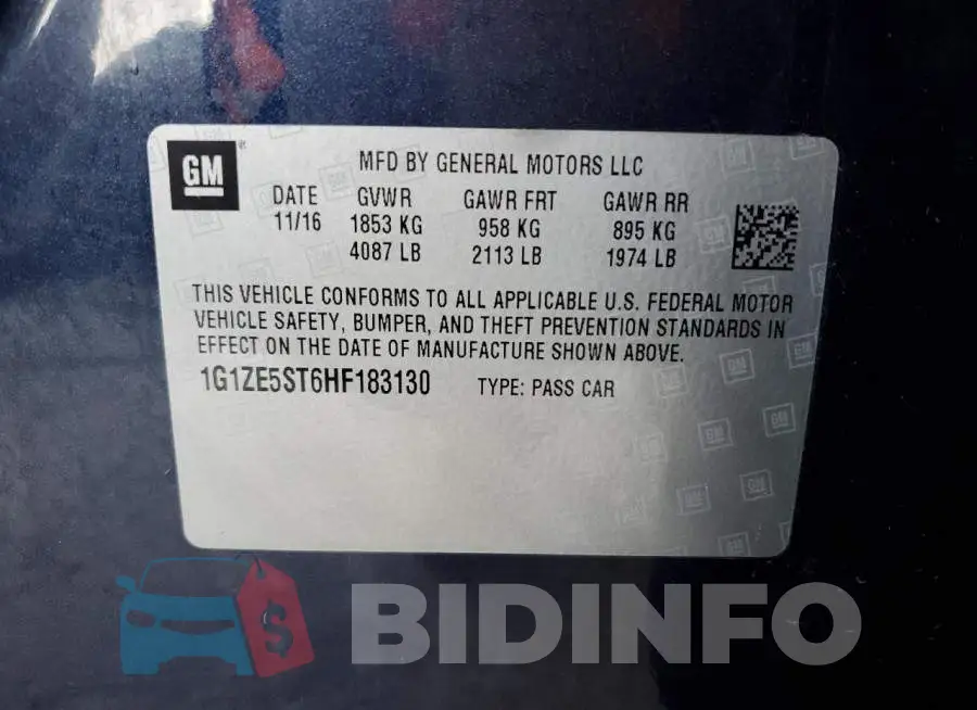 1G1ZE5ST6HF183130 Photo# 12