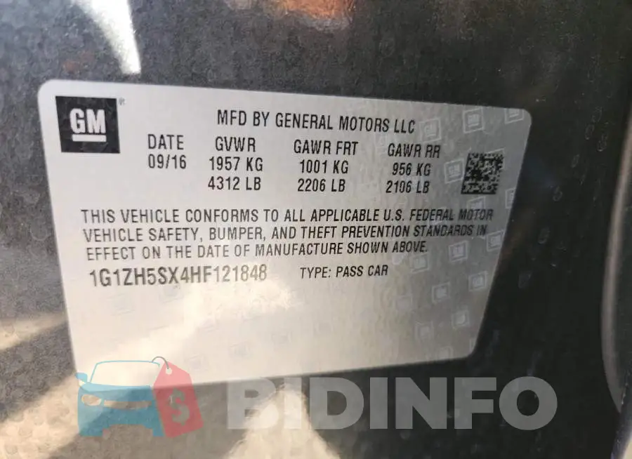 1G1ZH5SX4HF121848 Photo# 12