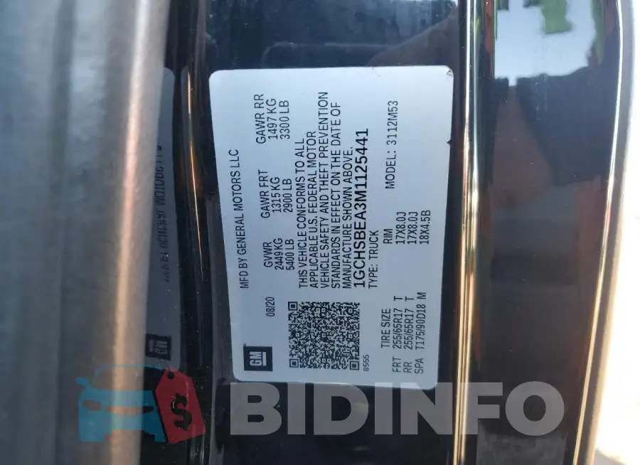 1GCHSBEA3M1125441 Photo# 12