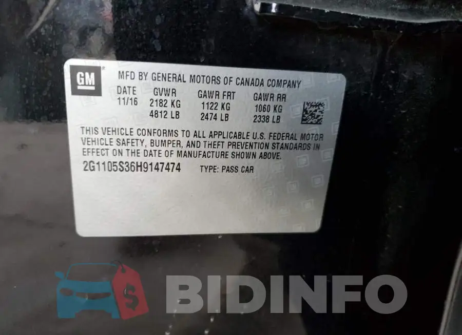 2G1105S36H9147474 Photo# 12