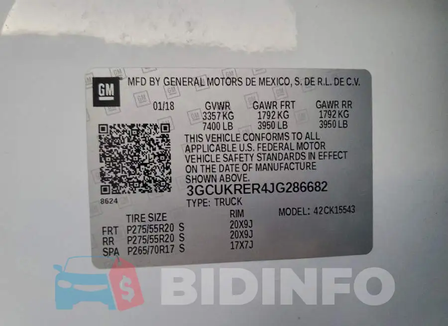 3GCUKRER4JG286682 Photo# 12