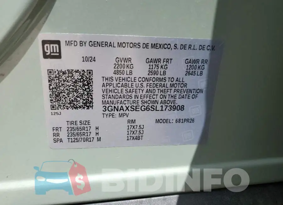 3GNAXSEG6SL173908 Photo# 13