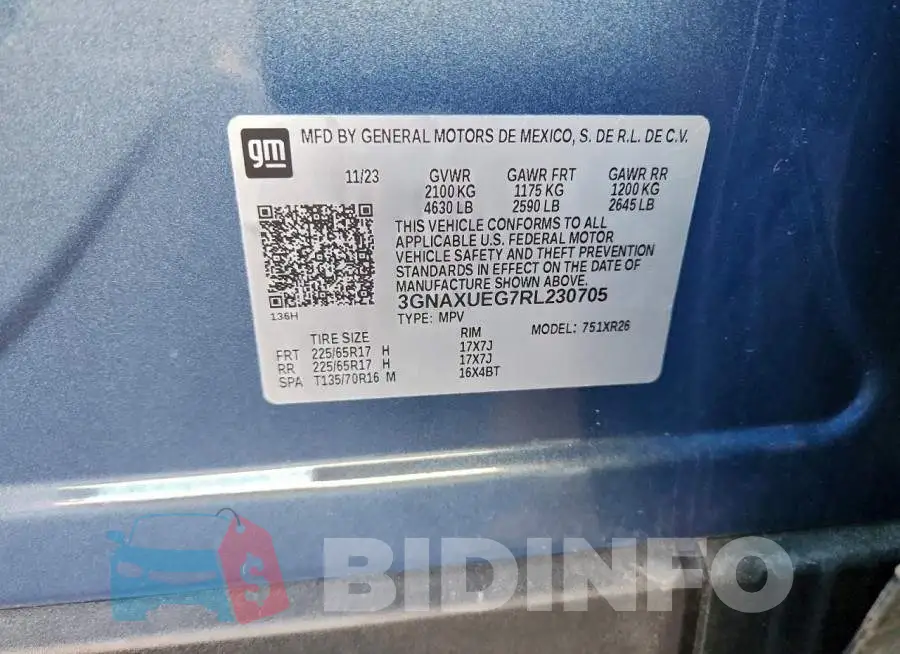 3GNAXUEG7RL230705 Photo# 12