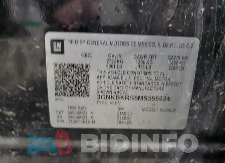 3GNKBKRS5MS555924 Photo# 14