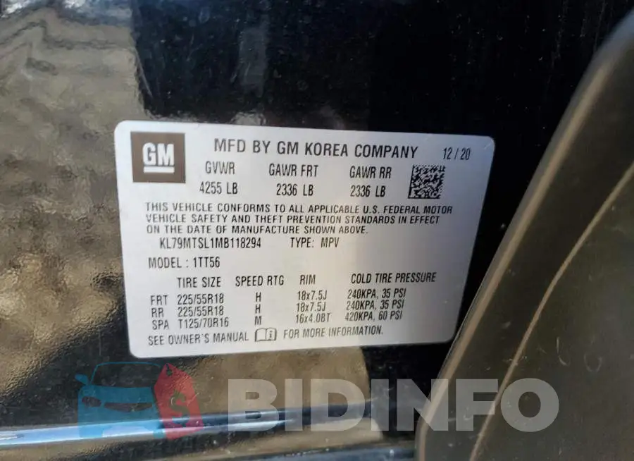 KL79MTSL1MB118294 Photo# 14