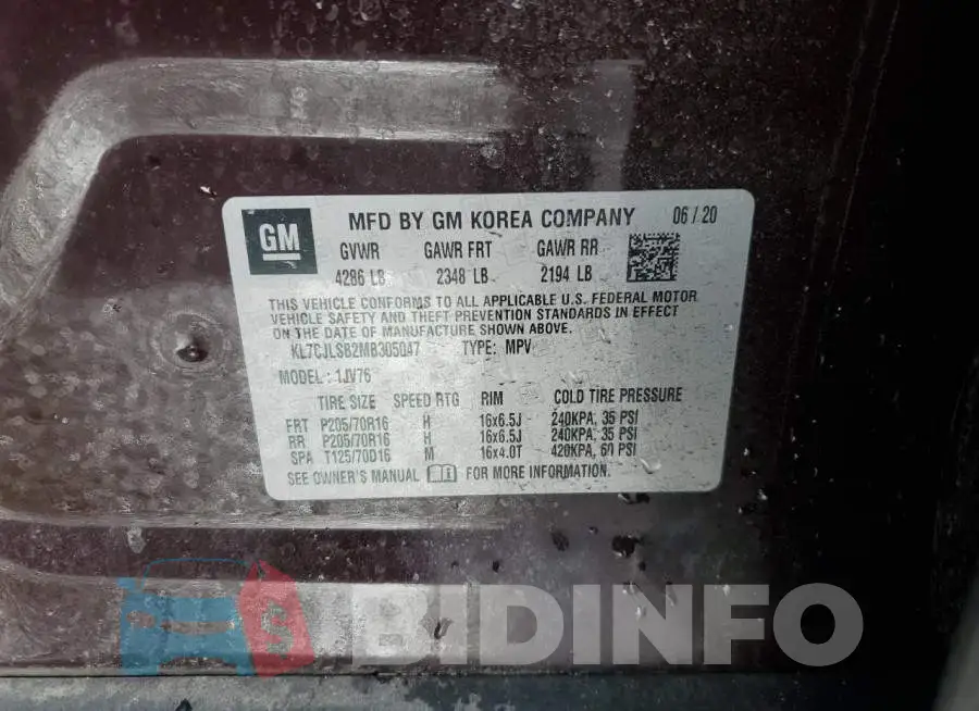 KL7CJLSB2MB305047 Photo# 13