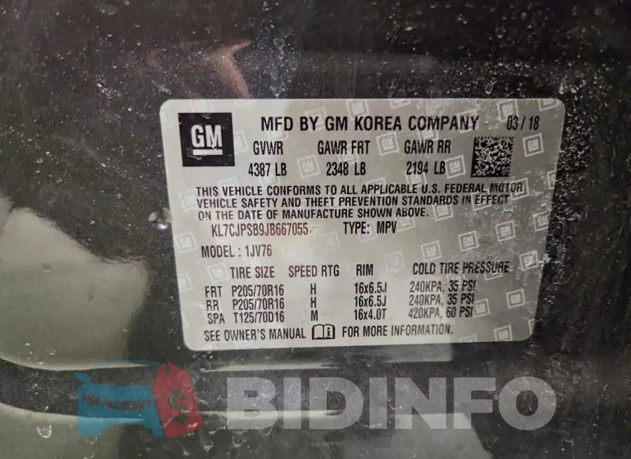 KL7CJPSB9JB667055 Photo# 13
