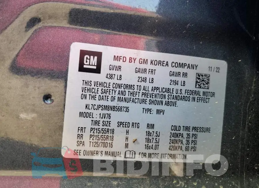 KL7CJPSM8NB568735 Photo# 13