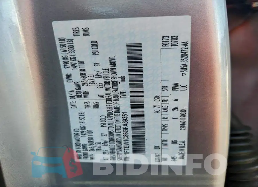 1FTEW1C86GFA89351 Photo# 12