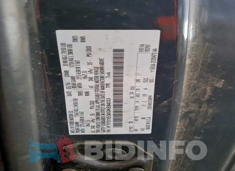 1FTFX1EG0GKE84333 Photo# 12