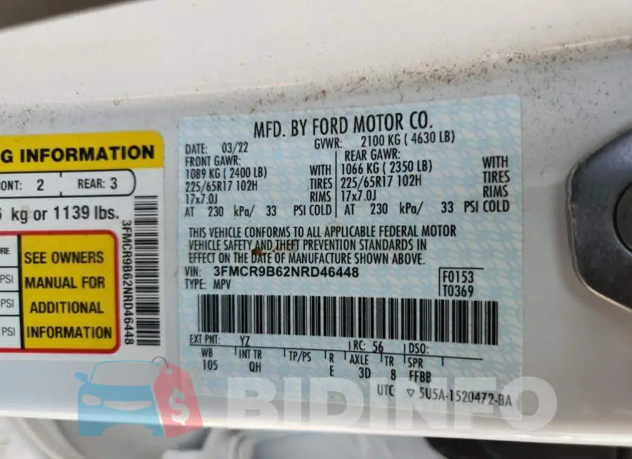 3FMCR9B62NRD46448 Photo# 14