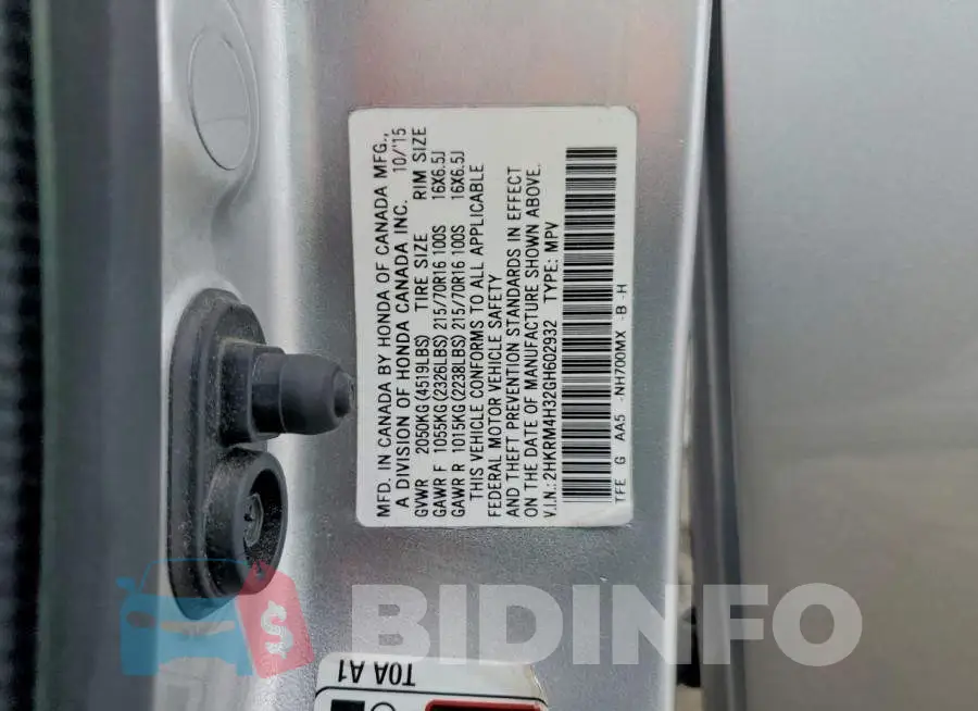 2HKRM4H32GH602932 Photo# 12
