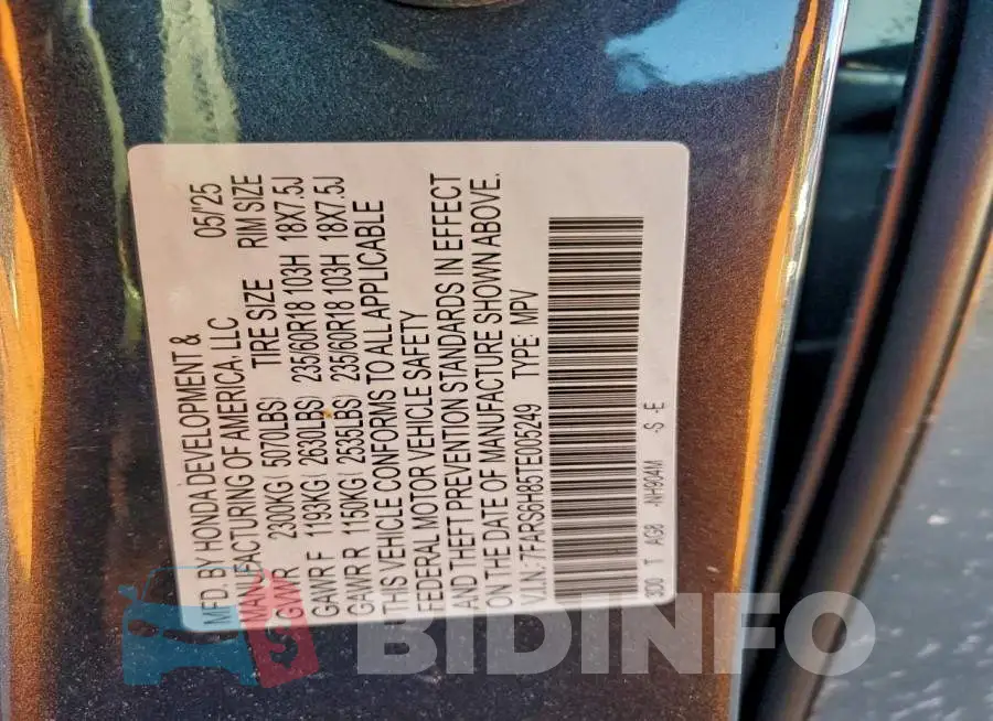 7FARS6H85TE005249 Photo# 13