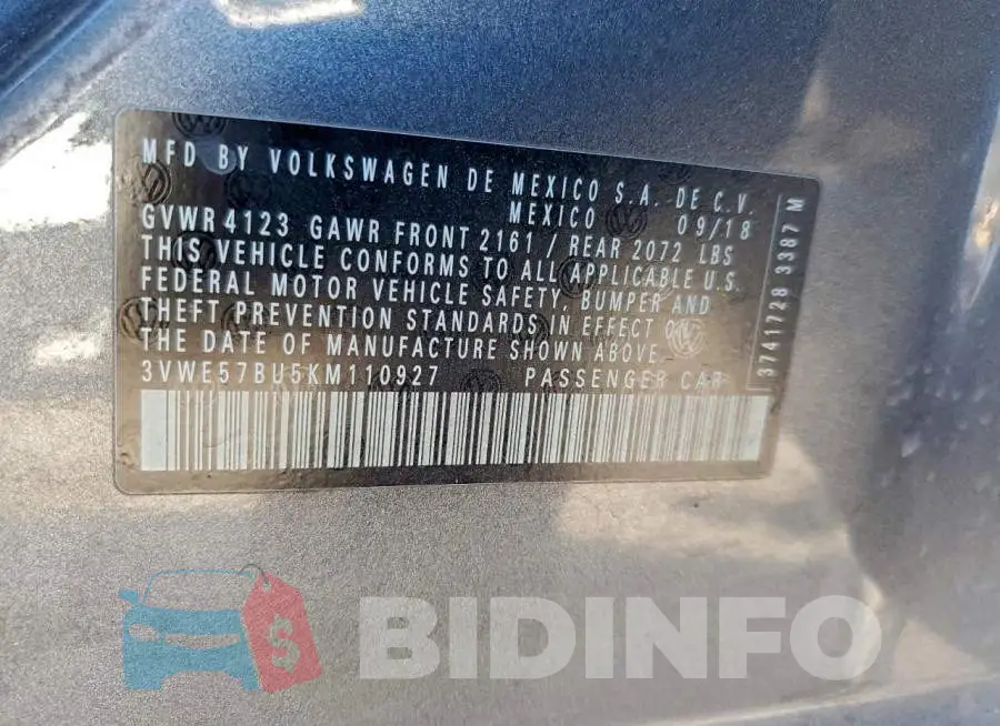 3VWE57BU5KM110927 Photo# 12