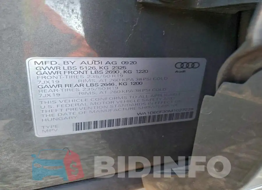 WA1DECF30M1027229 Photo# 13
